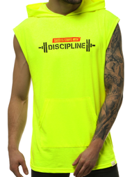 Camiseta sin mangas de hombre amarillo-neón OZONEE MACH/M1211