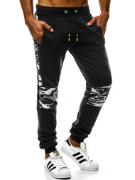 OZONEE JS/55023 Pantalón de chándal de hombre negras