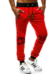 OZONEE JS/55023 Pantalón de chándal de hombre rojo