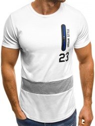 OZONEE JS/SS320 Camiseta de hombre blanca