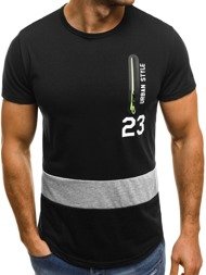 OZONEE JS/SS320 Camiseta de hombre negra