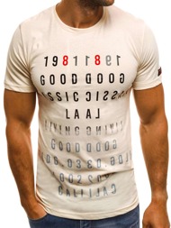 OZONEE MECH/2044 Camiseta de hombre beige