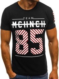 OZONEE MECH/2082 Camiseta de hombre negra