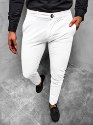 Pantalón chino de hombre blancos OZONEE JB/JP1146/2