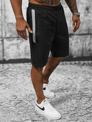 Pantalón corto de hombre negras OZONEE JS/8K279