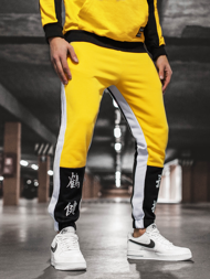 Pantalón de chándal de hombre amarillo OZONEE G/11122 | OZONEE