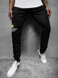 Pantalón de chándal de hombre negro JS/AM88Z