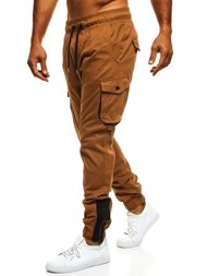 Pantalón jogger de hombre camel-oscuro OZONEE A/705